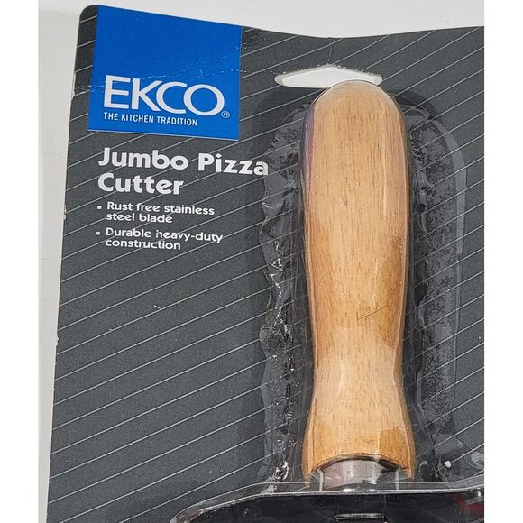 EKCO Jumbo Pizza Cutter w/ 3.25" Stainless Steel Slicer Wheel & Wood Handle. - Picture 2 of 12